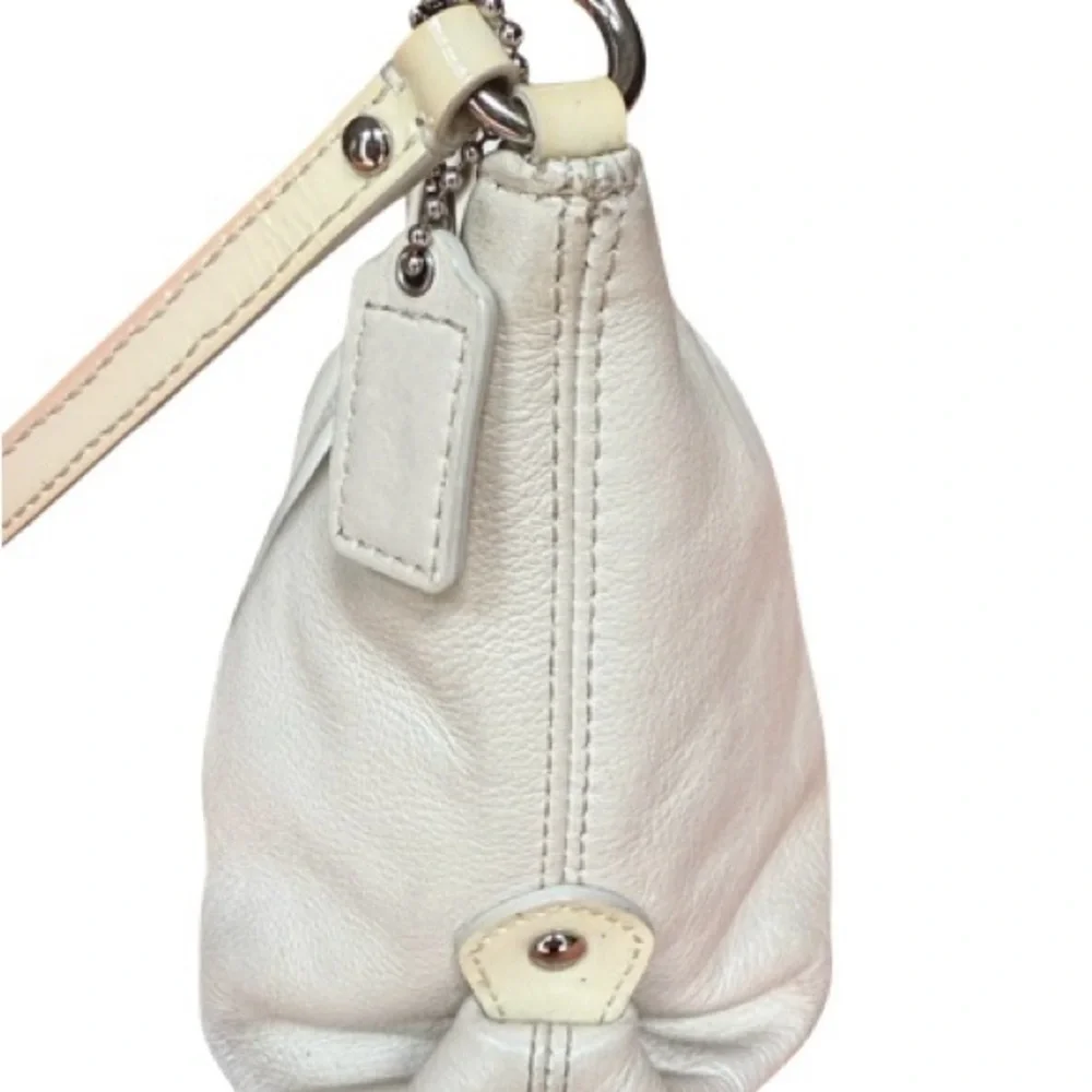 Coach Cream Crossbody Bag with Logo Tag
